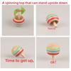 Wooden Spin Toy Set For Kids And Adults With Handoperated Rotation Fun