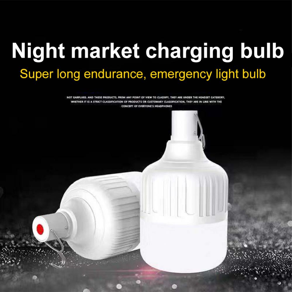 LED Rechargeable Bulb Outdoor Camping Artifact Household Power Outage Super Bright Rain Proof Rechargeable Emergency Light