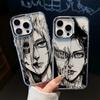 Hot Anime Black Attack On Titan Phone Case For iPhone 17 16e 16 15 14 13 12 11mini Pro Max X XR XSMAX 8 7 Air Plus Soft Cover