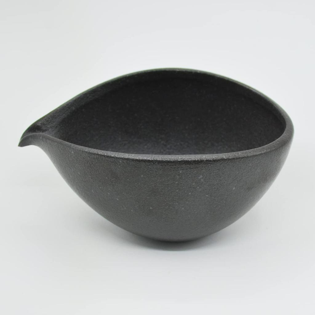 Katakuchi Bowl Medium Bizen Style Matcha Bowl Palm ColorWhite 180ml Matcha Bowl with Handheld Heater (1 Piece) (A)