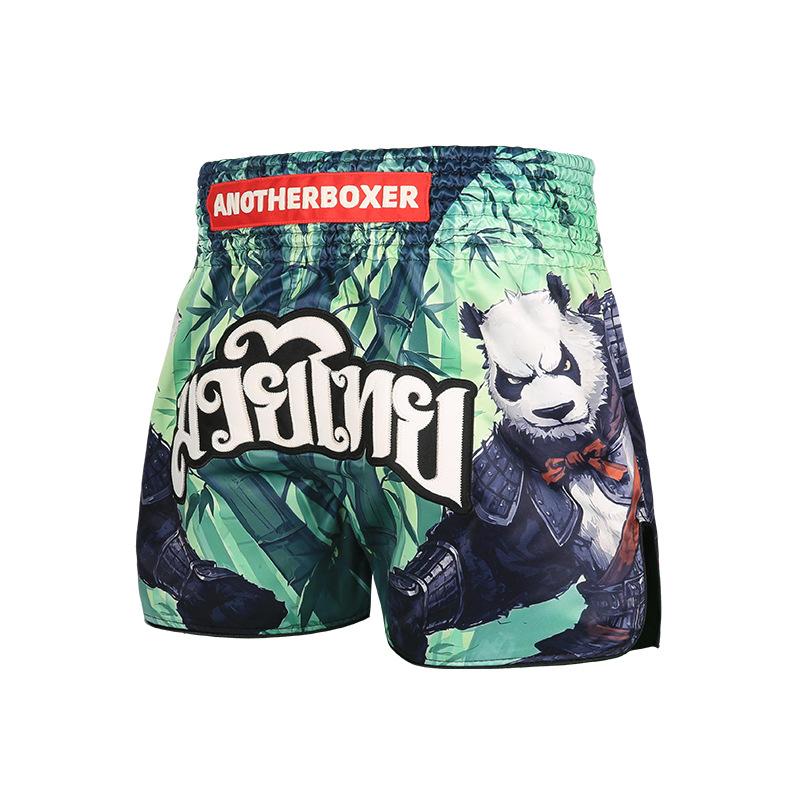 Bamboo Forest Bear Muay Thai Shorts Free Fighting Adult Men s and Women s Fighting Sanda Shorts S