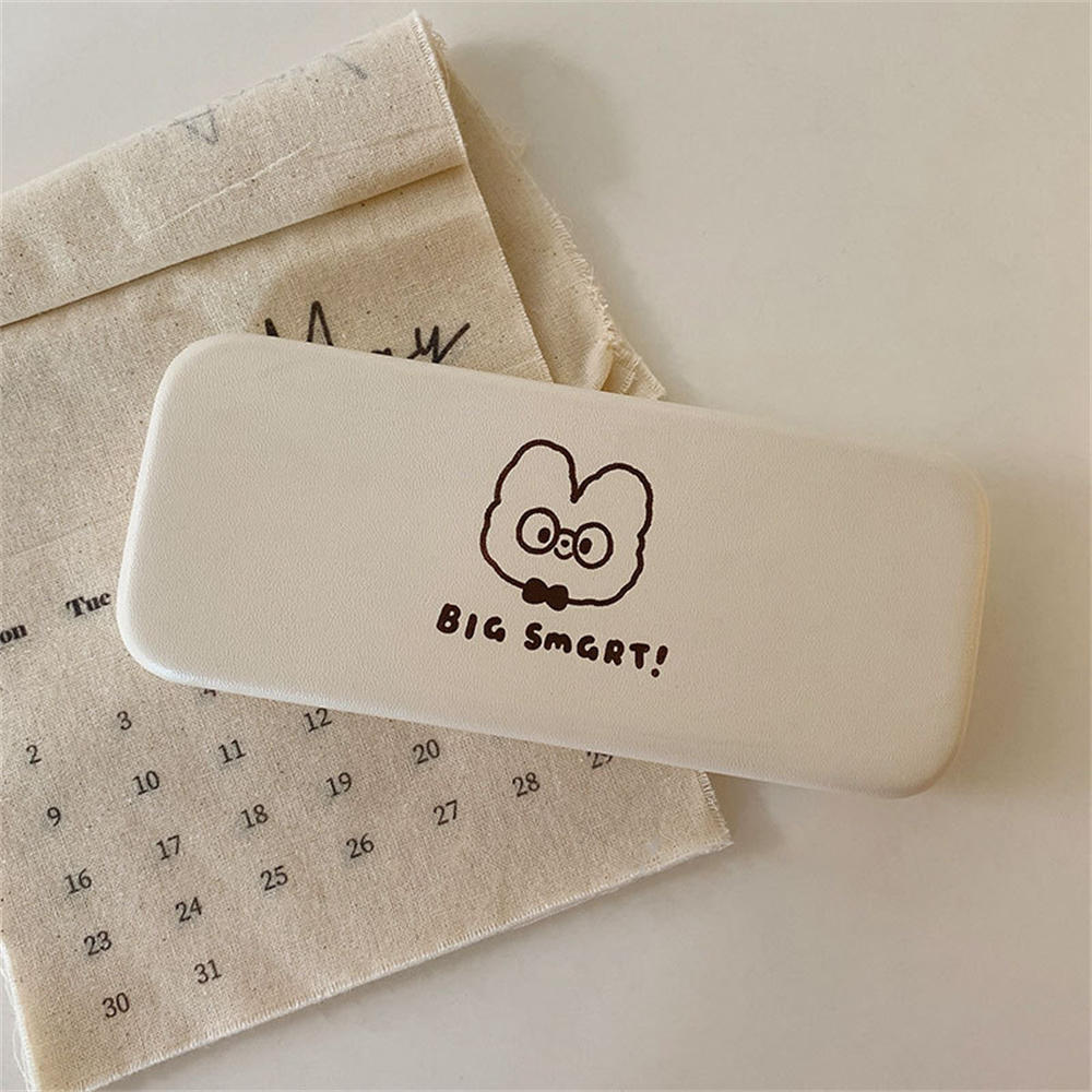 PU Leather Case Imitation Pressed Myopia Glasses Case Eyewear Accessories Small-sized Portable Glasses Case For Everyday Use