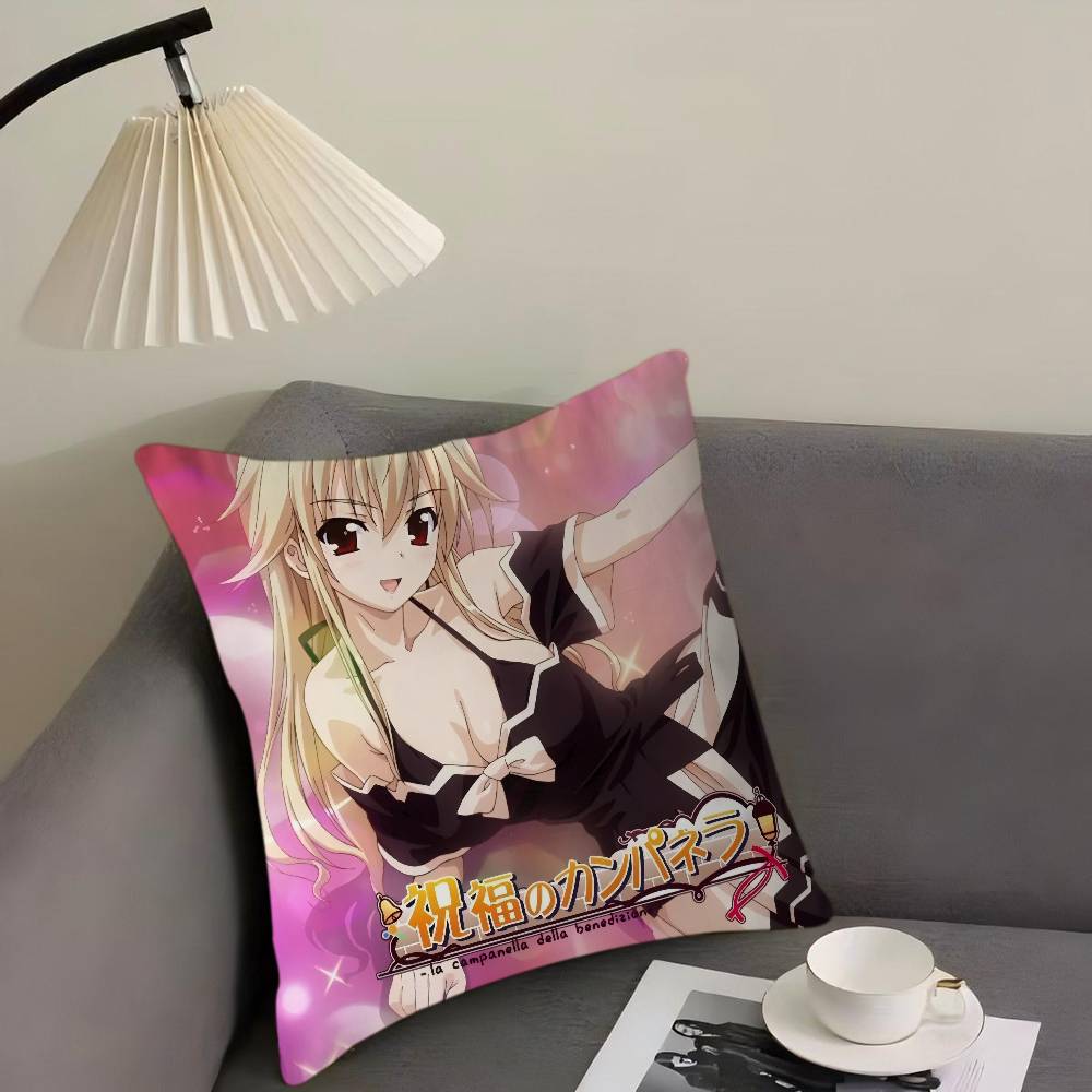 Shukufuku No Campanella Anime Cartoon Kissen Geschenke Heim Büro Einrichtung Schlafzimmer Sofa Auto Kissenbezug Hülle 45x45cm