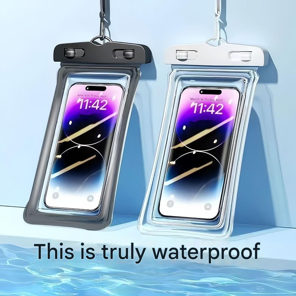 Universal Waterproof Phone Pouch Diving Dry Bag Touch Screen Compatible Swimming Phone Case Necklace Dustproof Cover