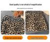 Plus Size Leopard Print Fur Mini Skirt - Women's Autumn/Winter High Waist Slimming A-line Hip-Hugging Skirt