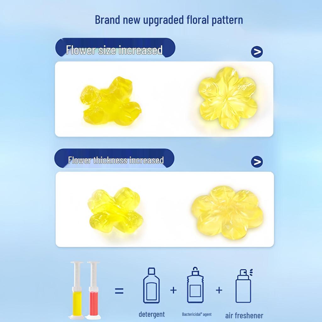 Fragrant Small Flower Gel Toilet Cleaner & Deodorizer
