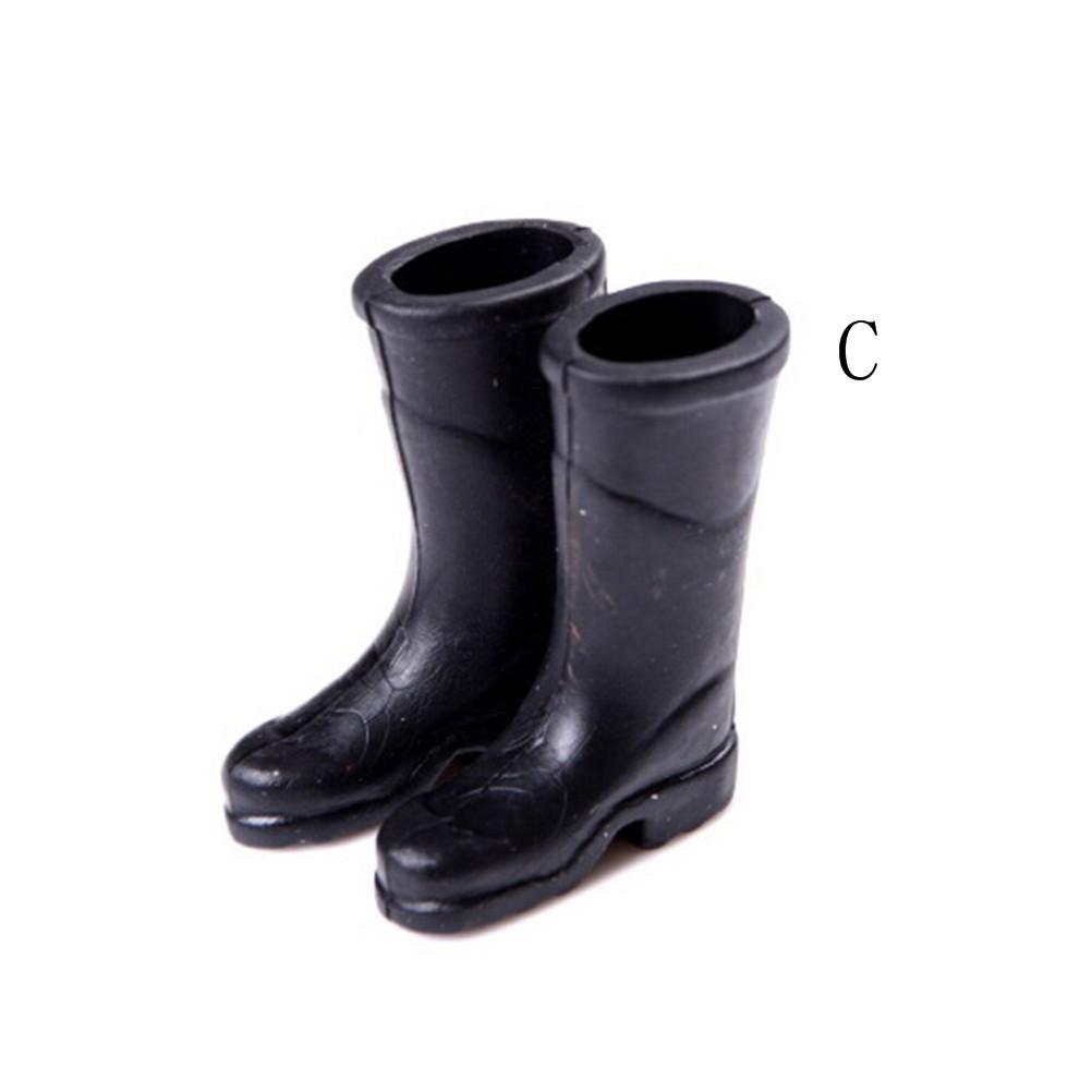 1Pairs 1/12 Scale Dollhouse Miniature Rubber Rain Boots Umbrella Home Garden Yard Decoration Dolls Accessories