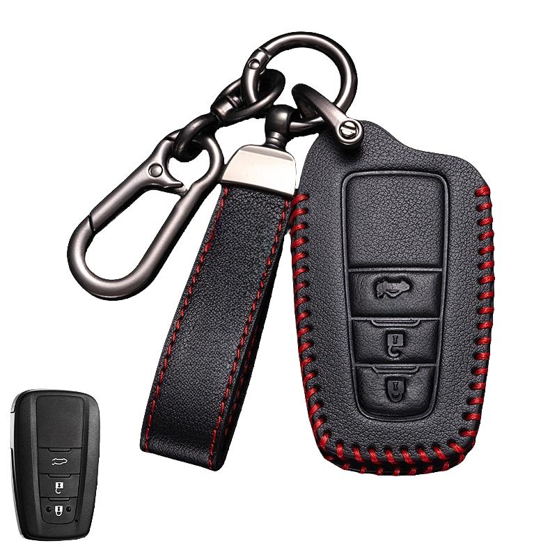 

2/3 Buttons Car Key Cover Case For Toyota Prius Camry Corolla C-Hr Chr Rav4 Prado Oli Leather Cover Keychain Accessories For Toyota