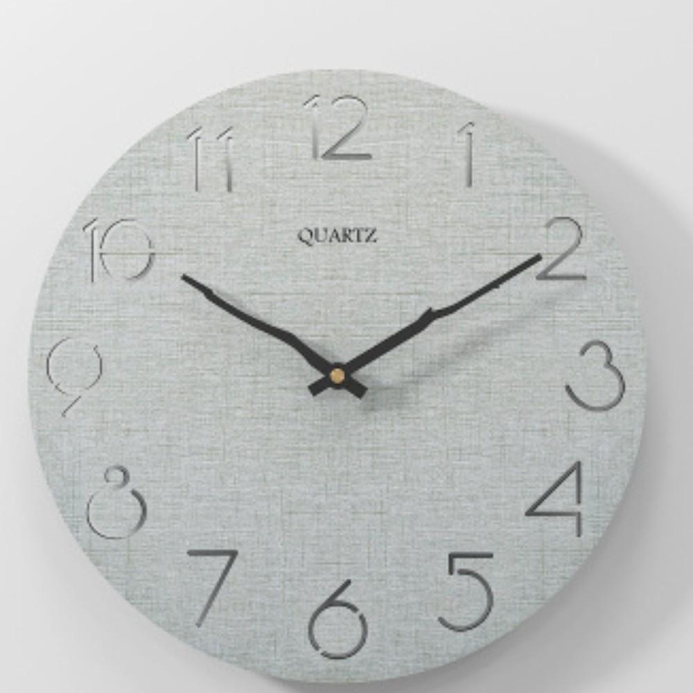 Silent Movement Wooden Wall Clock Round Shape Silent Wall Clock Hanging Wall Clock  Living Room