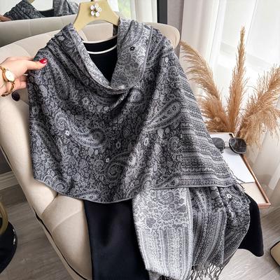 Women Scarf Luxury Bohemian Style Shawl Spring And Summer Jacquard Paisley Pattern Designer Lady Muslim Hijab Pashmina