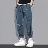 Dünne Streetwear Casual Hose Herren Bänder Harem Jogginghose Männlich Slim Fit Frühling Cargohose Mehrere Taschen Damen Hose