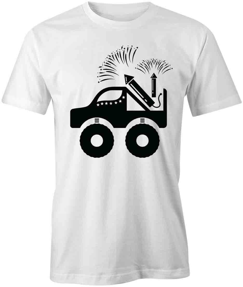 FIREWORK TRUCK TShirt Tee Short-Sleeved Cotton USA CLOTHING S1WSA279 XXXXL