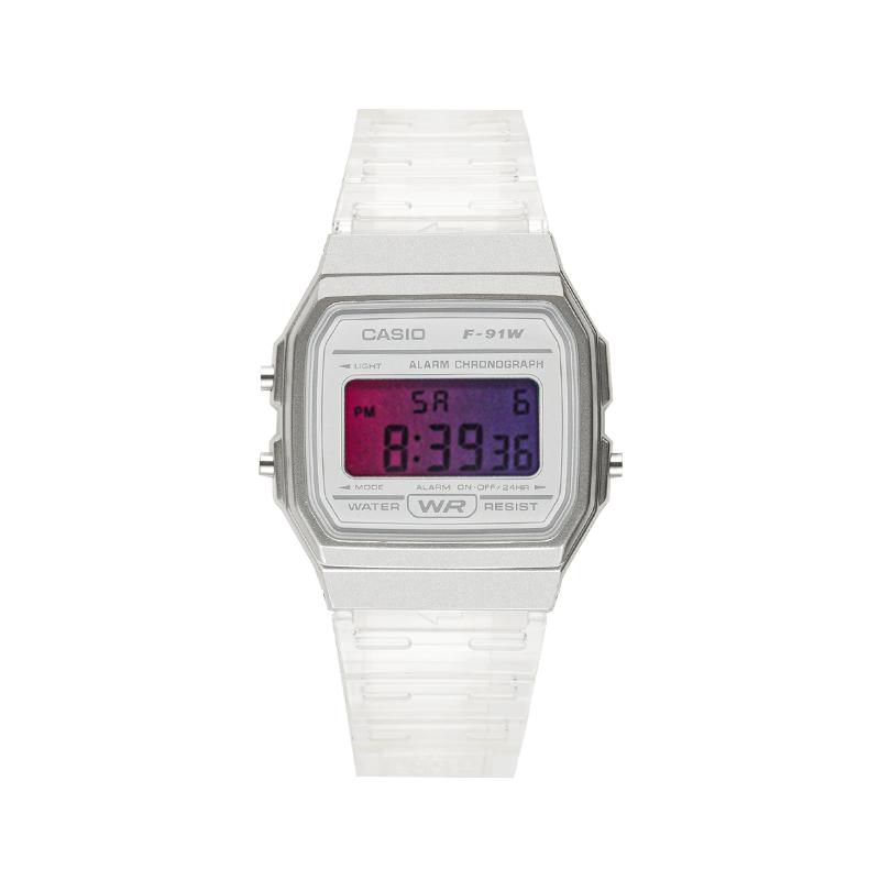 CASIO Customized watch modified series ice streamer trend modification waterproof luminous Quartz same style for men and wome F-91WS-7