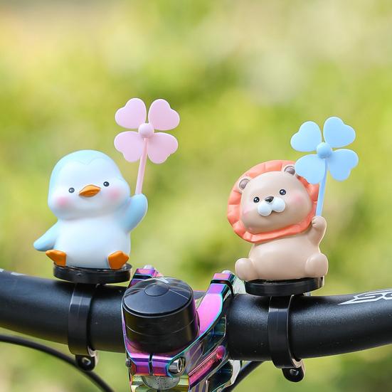 Bike Animal Decoration with Rotating Windmill Adorable Appearance Waterproof Animal Figurine Bicycle Accessories