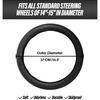 ESEWALAS Car Silicone Steering Wheel Cover,Soft Odorless Silicone Leather Texture Steering Cover,Universal 13-15Inch Car Steering Wheel Protector