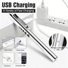 1-5 Pack Medical Penlight Emergency Flashlight Rechargeable 2 In 1 LED Pen lights Diagnosis Flashlights with Pupil Gauge