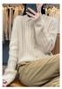 Women's Slim Cable Knit Cardigan with Cashmere Collar - Versatile Autumn/Winter Style