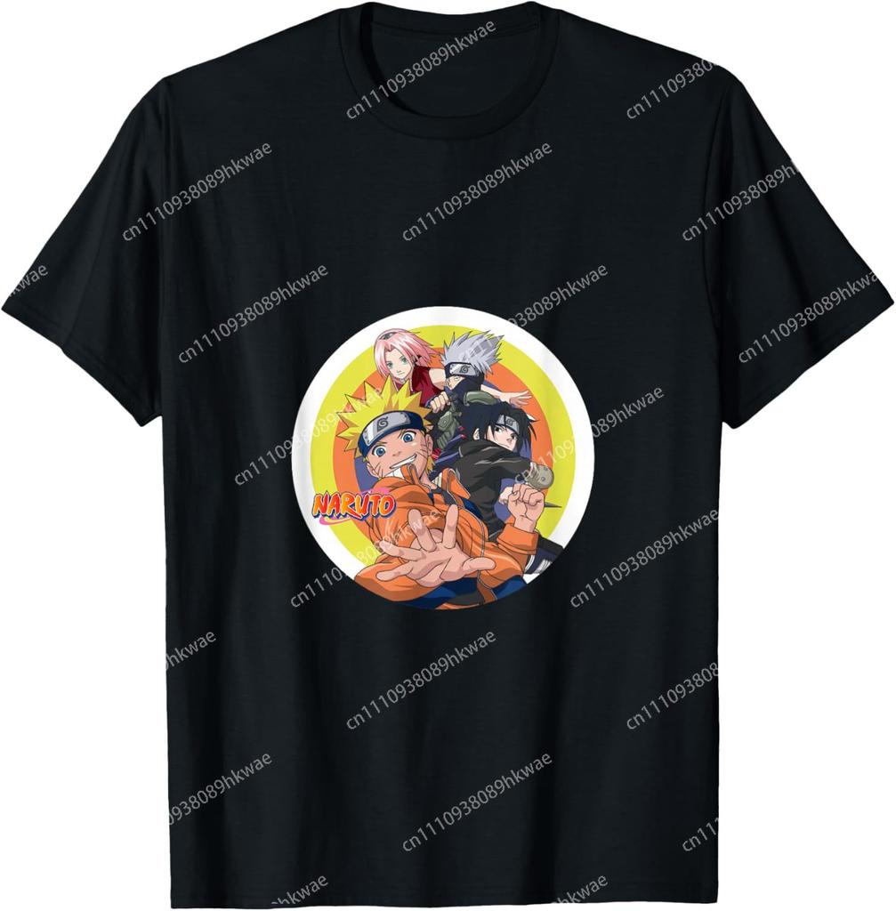 Naruto Shippuden Classic Group Character Art With Circles Tshirt