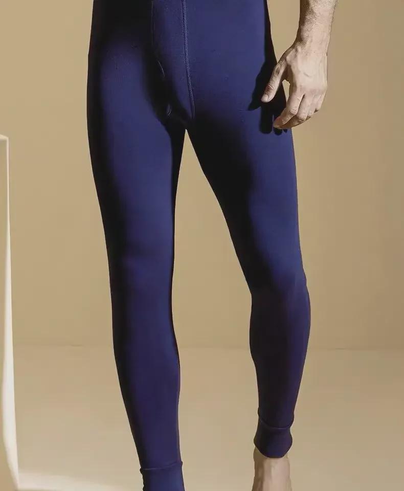 Herren Baumwolle Wolle Hose mit hohem Bund: Warm, Dünn, Lockerer Gerader Schnitt für Herbst/Winter - Ideal für Mittelalte & Ältere.