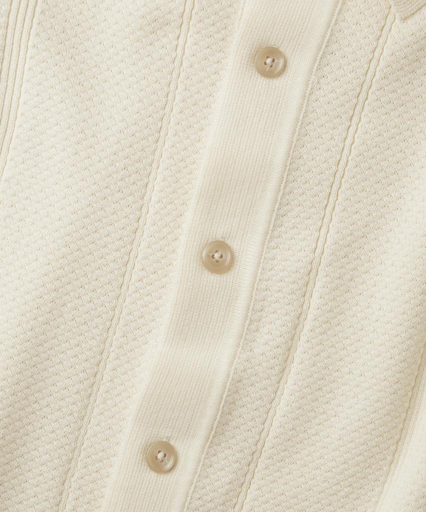 OUTSTANDING Ls Stripe Collar Knit Cardigan_Ivory