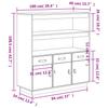 Highboard Honey Brown 100 x 40 x 108.5 cm Solid Pine Wood