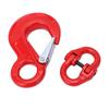 3.15 Tons Lifting Hook with Latch Eye Sling Hook Double Ring Buckle Set Crane Hoisting Hardware