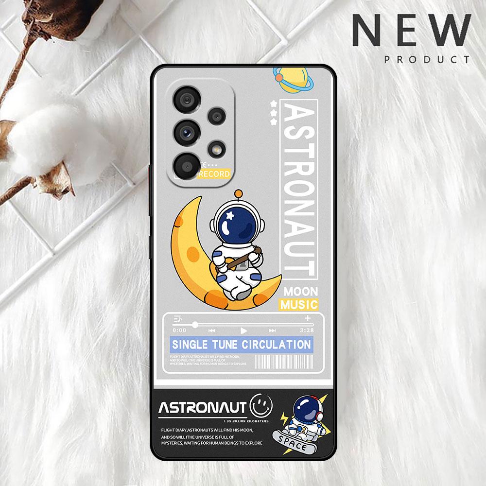 Modische coole Astronauten-Hülle für Samsung Galaxy A52 A12 A51 A32 A21s A71 A32 5G A12 A22 A53 A31 A13 A72 A02s A41 A03 Handyhülle