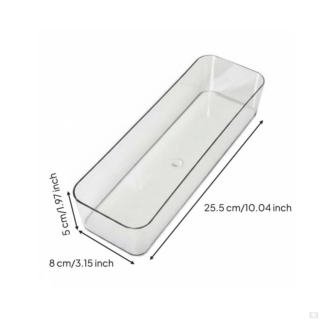 Cosmetic Storage Box Compartmentalized Clear Acrylic Organizer Easy to Clean Makeup Bin
