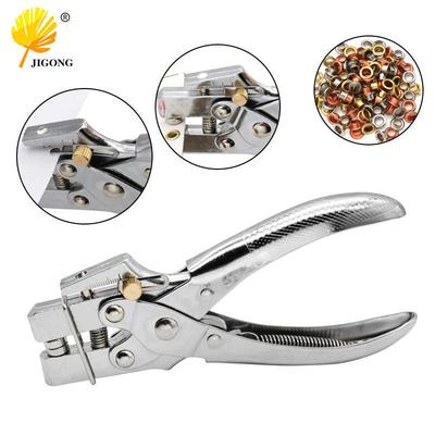 Adjustable 2-in-1 Eyelet Hole Punch Pliers with Labor-Saving Lever for DIY Grommet Binding