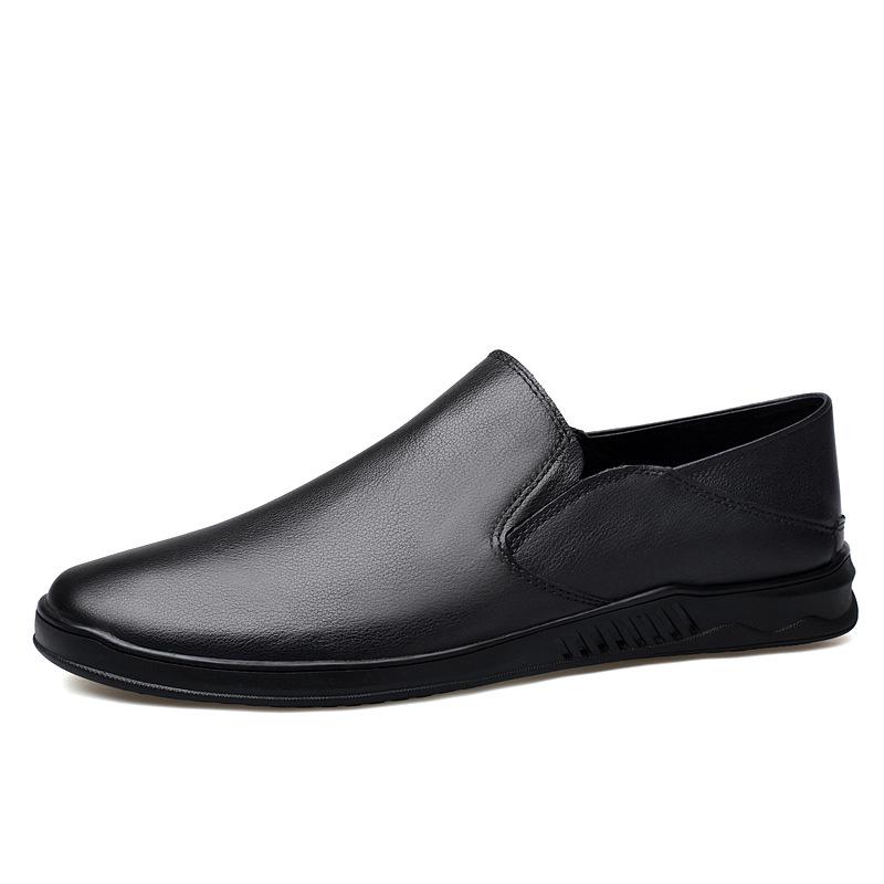 Men s Cowhide Leather Slip-On Loafers – Spring/Winter Business Casual Shoes 38