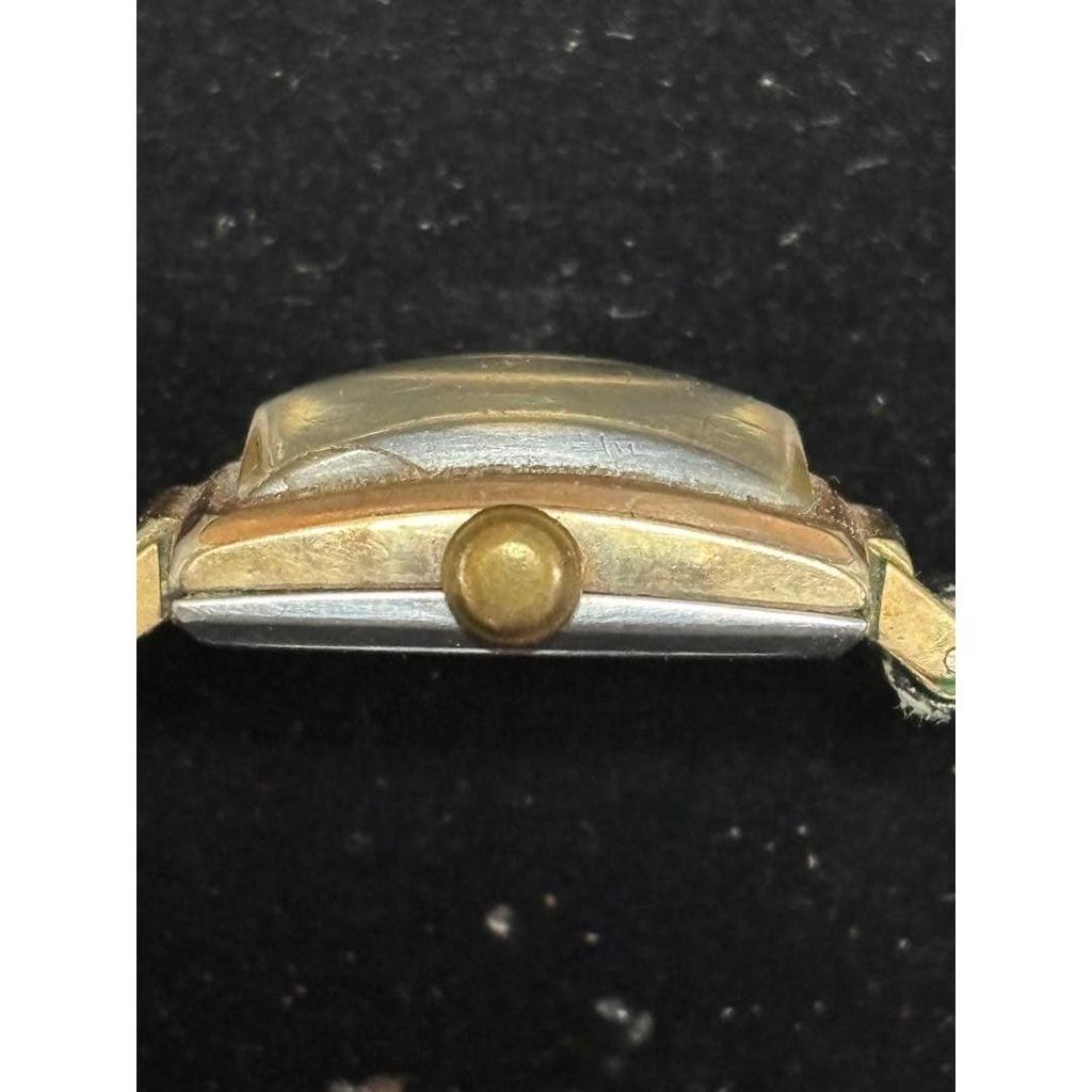 Used BULOVA manual winding watch square case working item