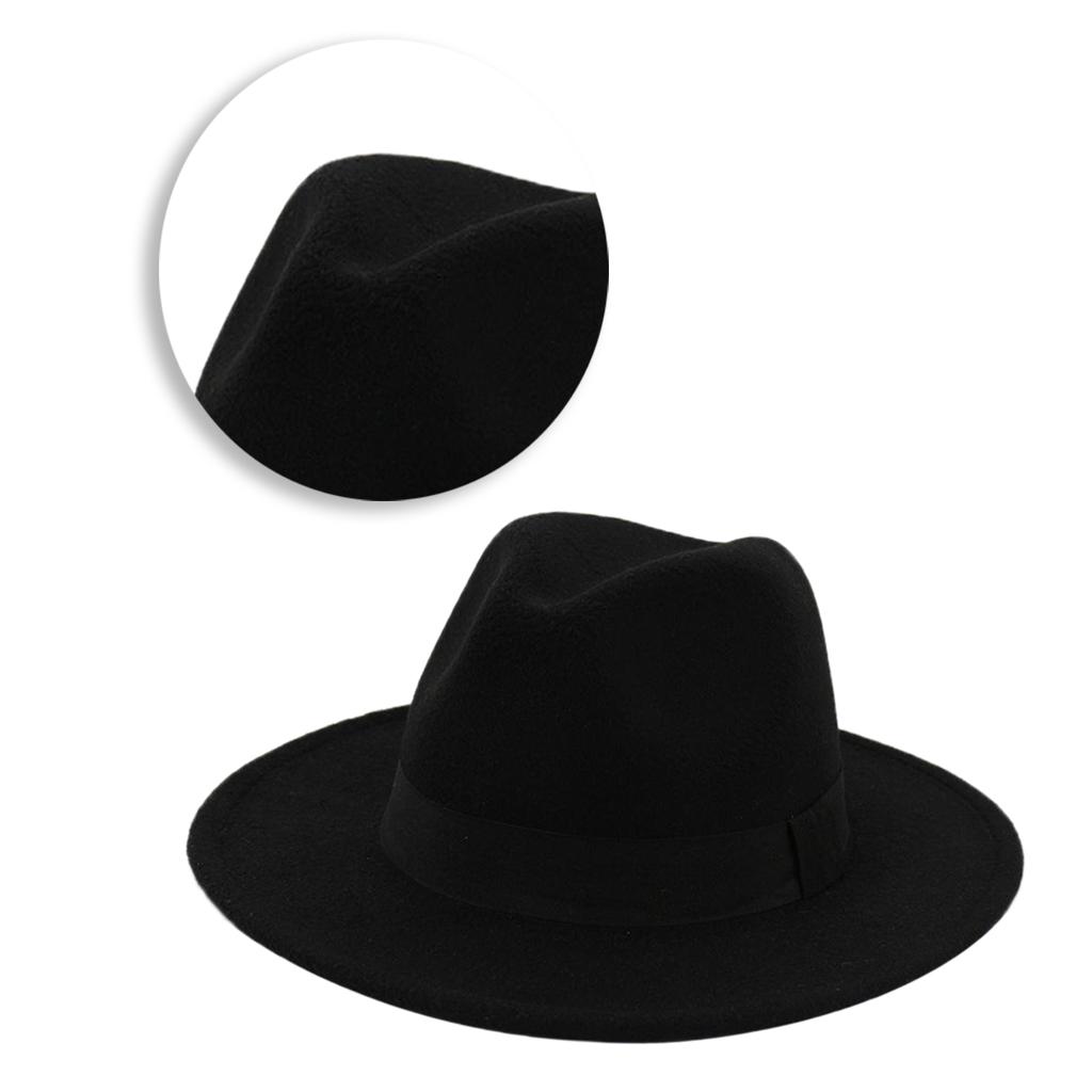 Lélegző Fedora Kalap Férfiaknak Szalagos Pánttal és Filc Kialakítással