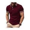 Men’s Short Sleeve Polo Shirt Classic Fit Soft Cotton Knit Top with Trim and Button Placket for Casual Wear