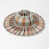 Women Straw Hat Plaid Print Summer Foldable Hat Wide Brim UV Protection Lightweight Breathable Beach Sun Hat