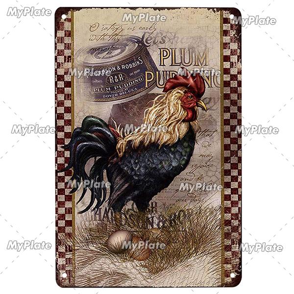 MyPlate Fresh Egg Metal Sign Vintage Plaque Tin Sign Home Decor Bar Sign Coop Ckicks Art Poster Outdoor Decor