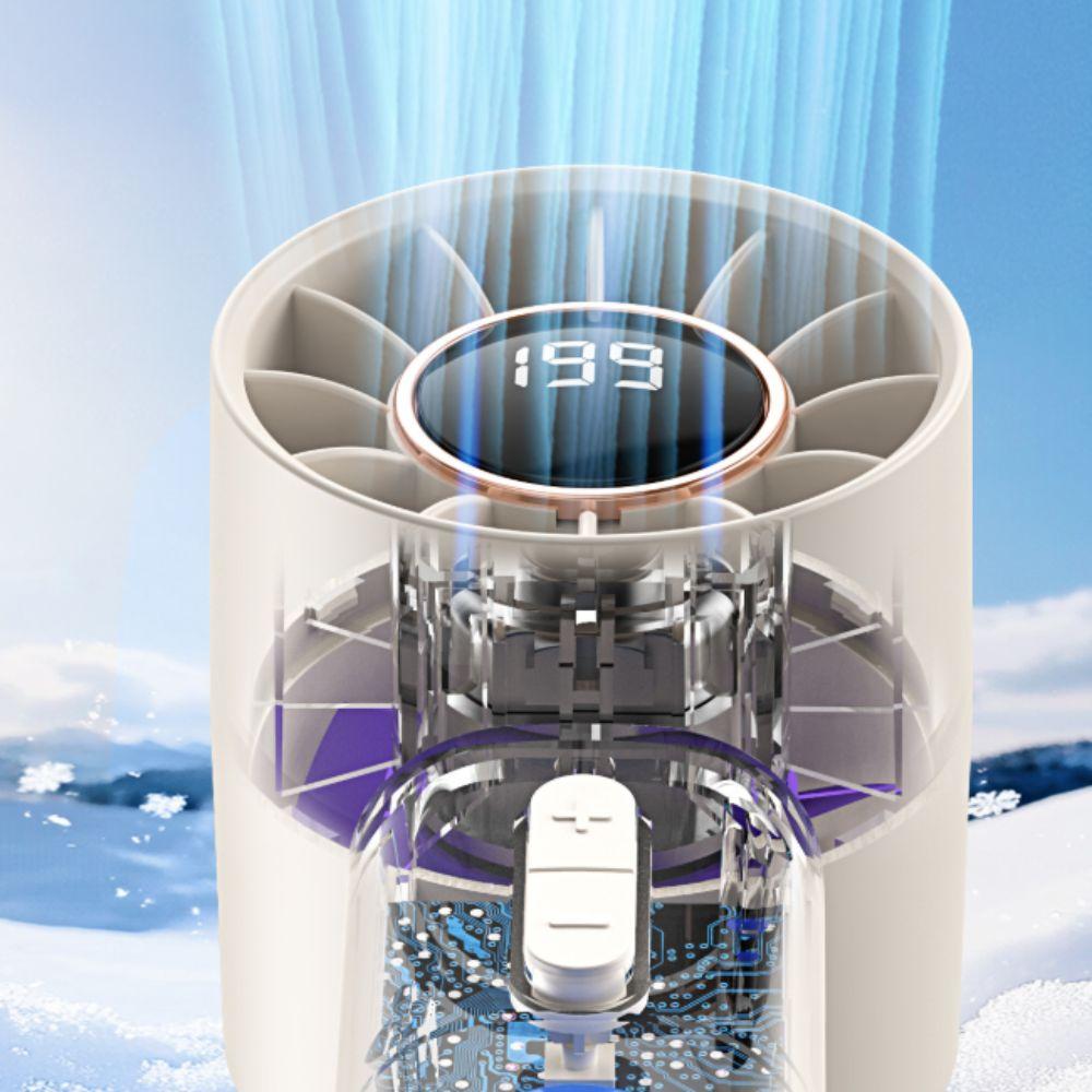 Compact Design Mini Fan Rechargeable Digital Fan On-the-Go Handheld Fan  Walking Use