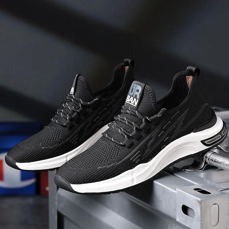 Fashion Summer Mesh Hollow Platform Sneakers for Men Designer Soft-soled Men's Shoes Fashion Light Outdoor Sports Zapatos De Hombre