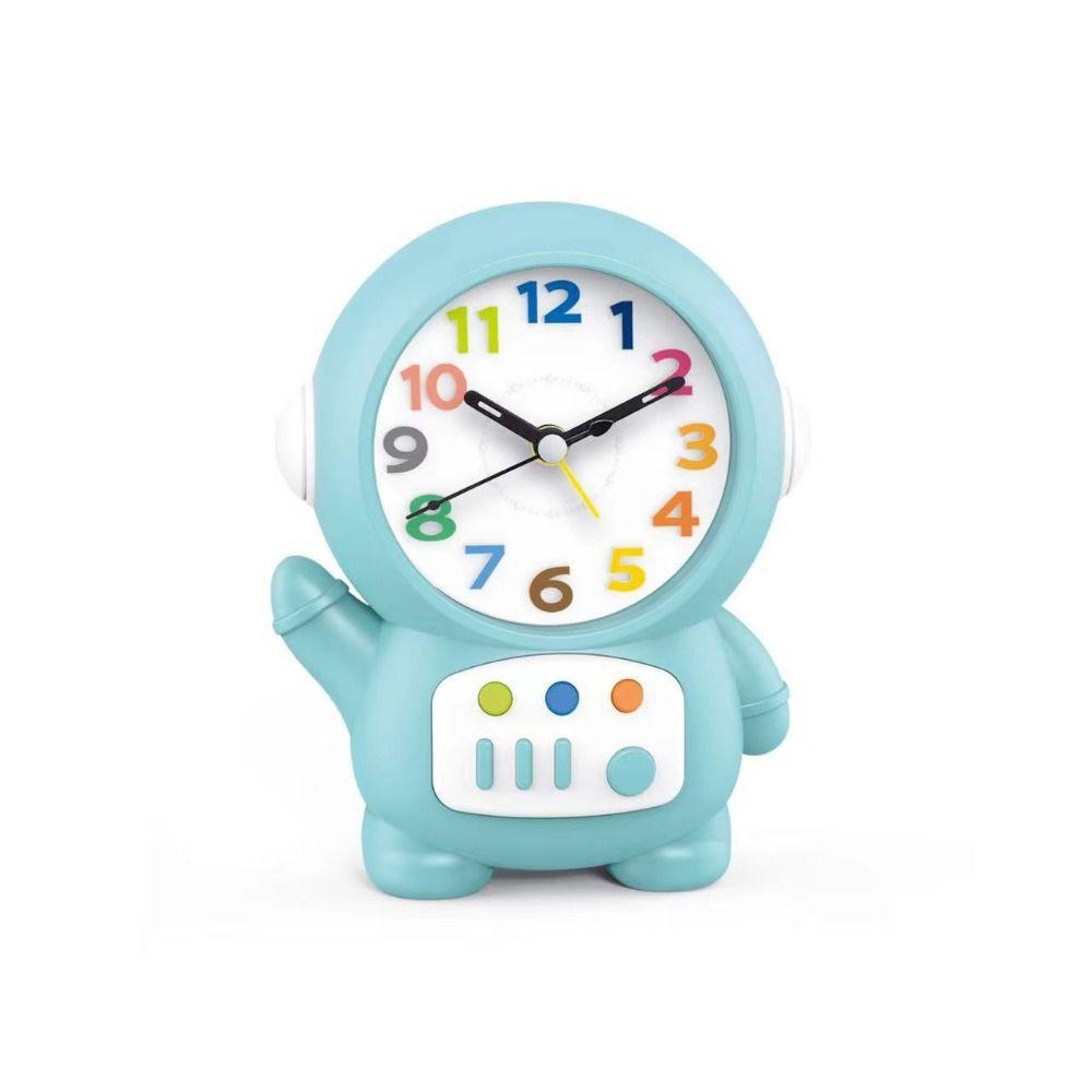 Plastic Astronaut Desk Lamp Astronaut Shaped Space Theme Decor Tabletop Clock Removable with Light Bedside Clocks Children