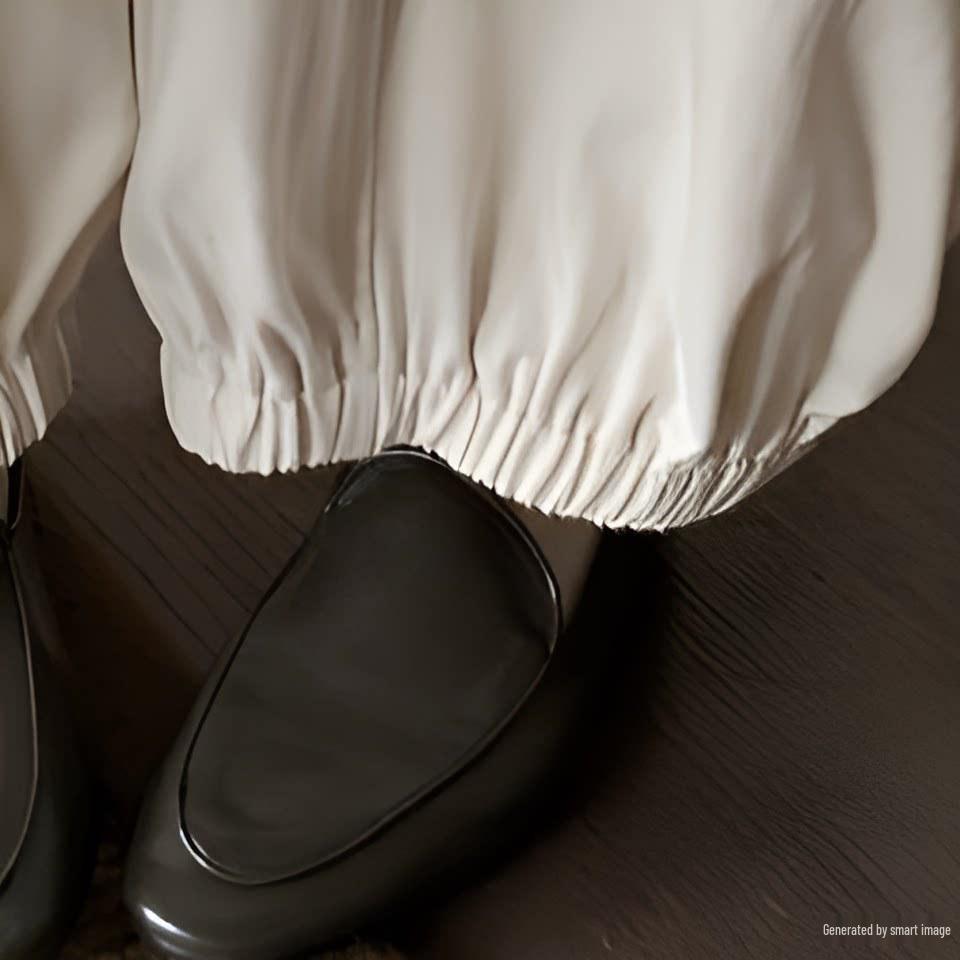 Women's High-Waisted Pleated Wide-Leg Lantern Pants - Spring 2026 Casual Balloon Design
