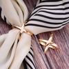 X Shaped Simple Silk Scarf Buckle Cross Hollow Scarves Clip Blouse Clasp Wrap Hoder for T-Shirt Neckerchief Shawl