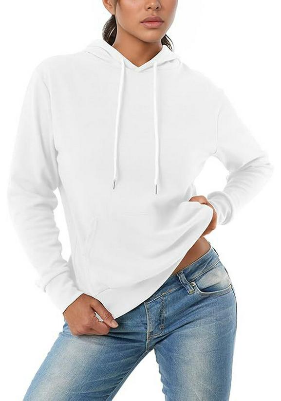 2025 Essential Women's Lightweight Long Sleeve Pullover Hoodie