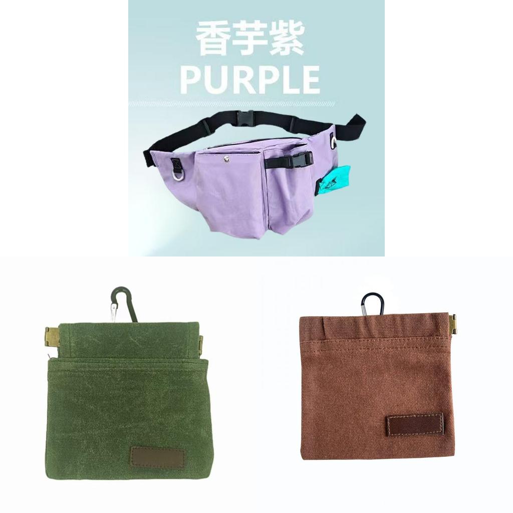 Pet Food Bag Outdoor Training Waist Pack With Canvas Material For Dog Walking And Training