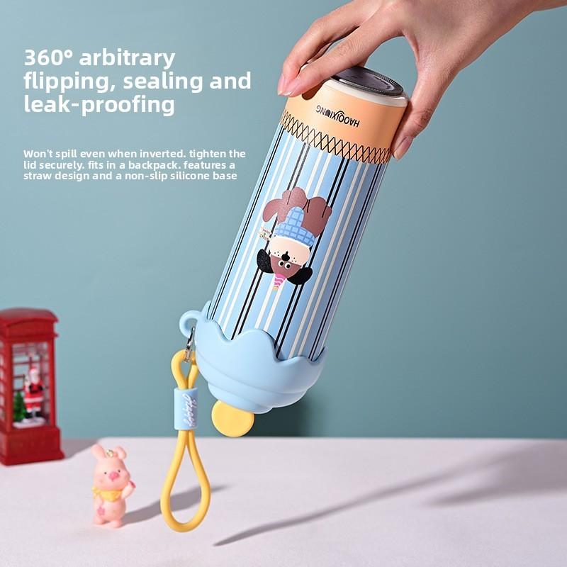 New Stainless Steel Ice Cream Insulated Cup With Straw For Students And Travel
