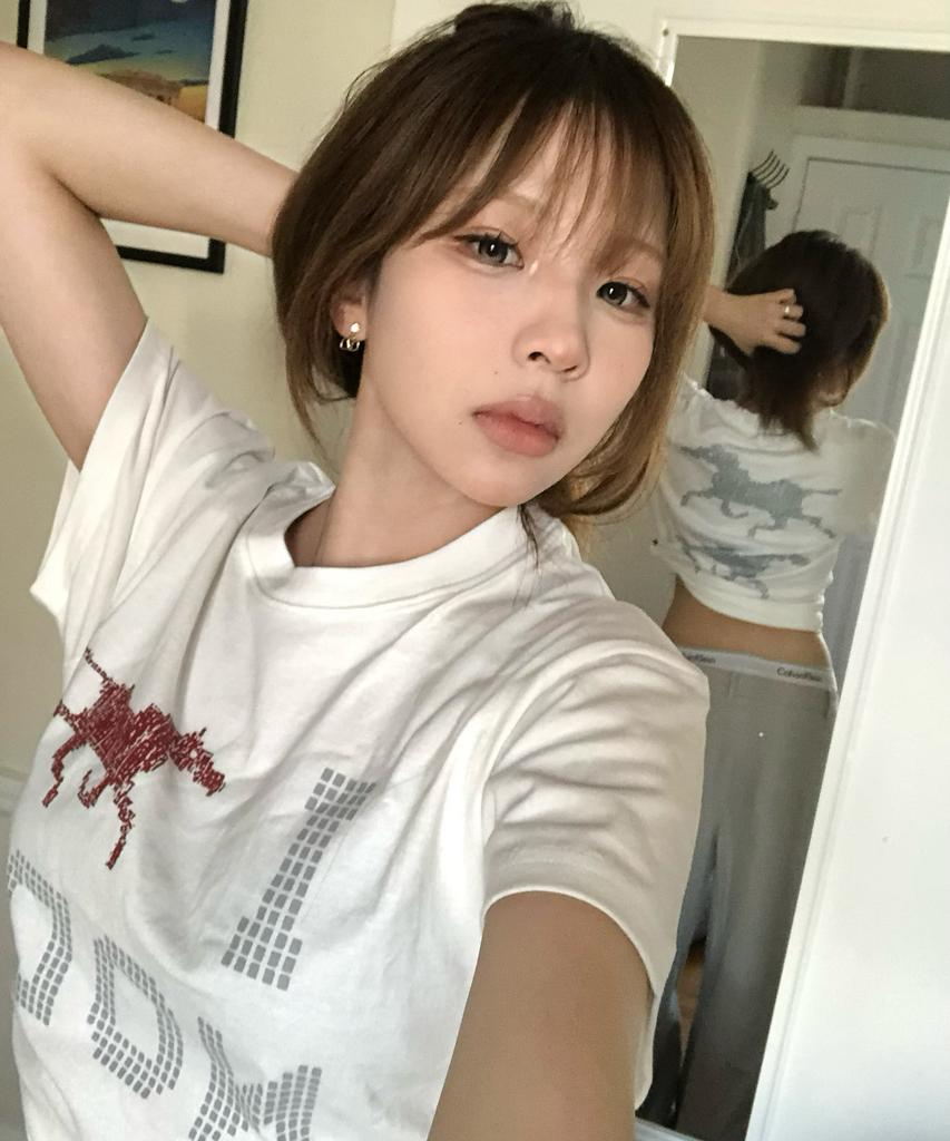Nodi System Error Horse Crop Tee Ivory
