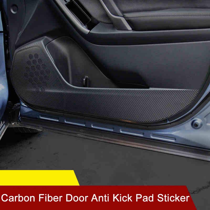 QHCP Carbon Fiber Boční ochranné fólie na dveřích auta proti kopnutí pro Subaru Forester Legacy Outback XV 2013- 4ks