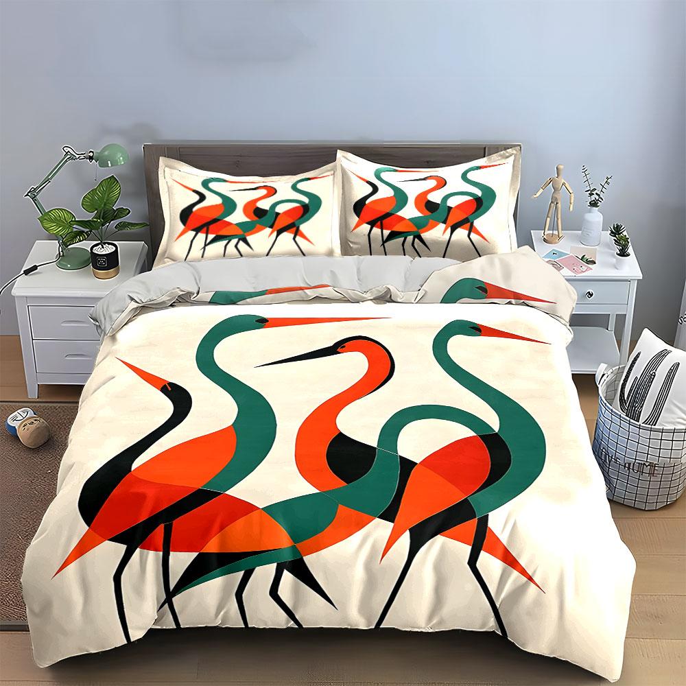 Graceful cranes in harmony Bedding sets Duvet covers Pillowcases(1* Duvet Cover 2* Pillowcases without duvet insert)