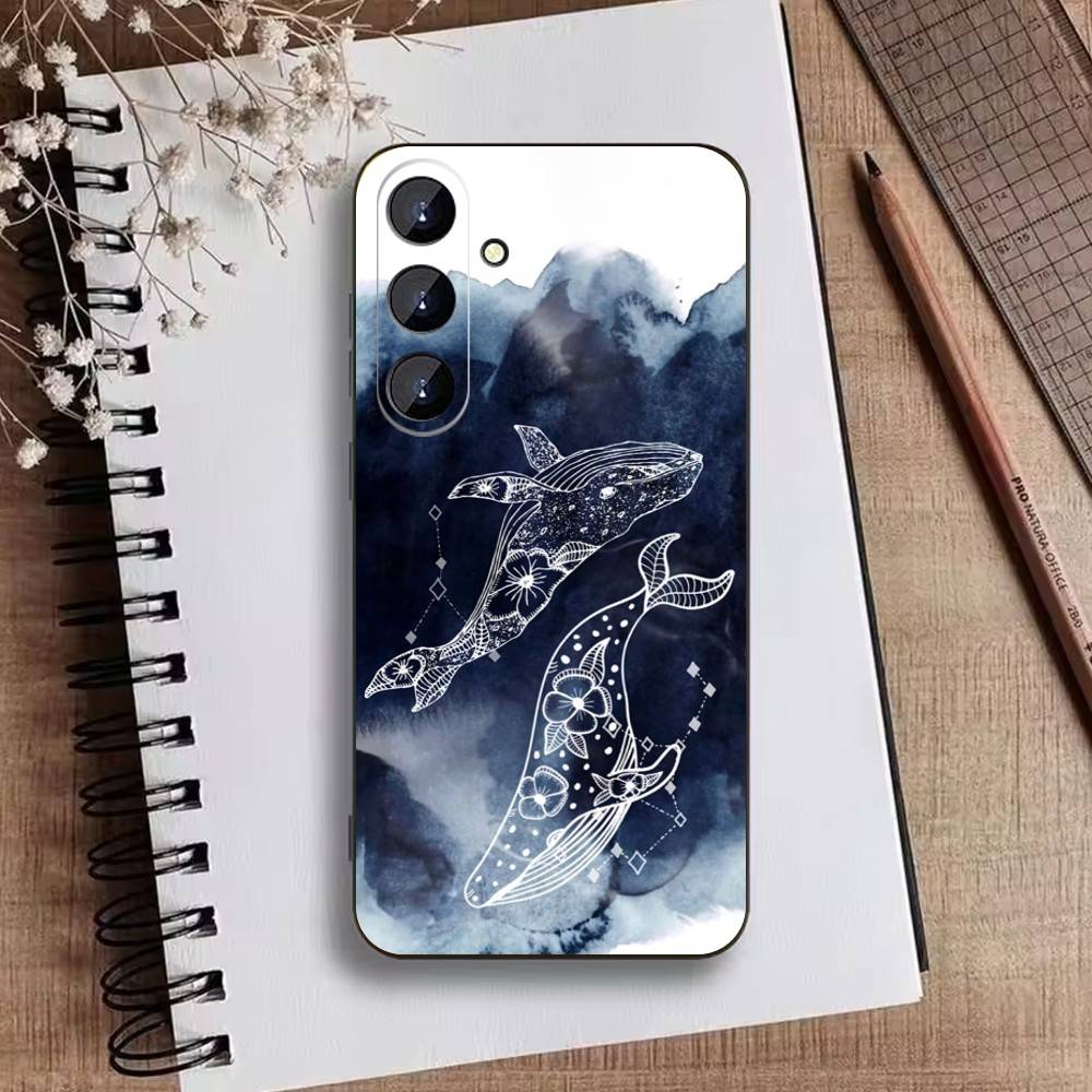 Whale Fall Phone Case For Samsung Galaxy A73,A72,A71,A70,A52,A51 Others Soft Black Cover