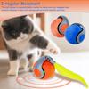 Cat Interactive Ball Toy Electric Cat Ball Toys Automatic Rolling Ball Faux Tail Rechargeable Smart Pet Interactive Toy Dog Cat Training Imitate Mouse