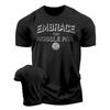Men's 3D Letter Print Fun T-shirt, Training Short Sleeve T-shirt