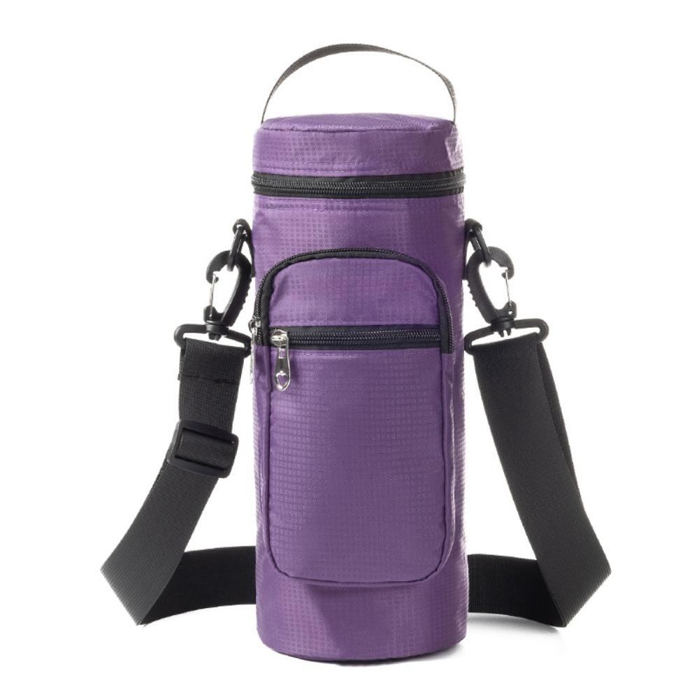 Oxford Cloth Crossbody Cooler Bag Adjustable Shoulder Strap Water Cup Protect  Outdoor